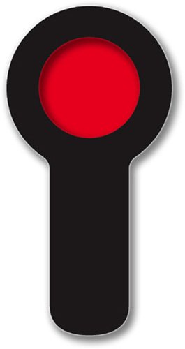 The complimentary red decoder lens with its black handle